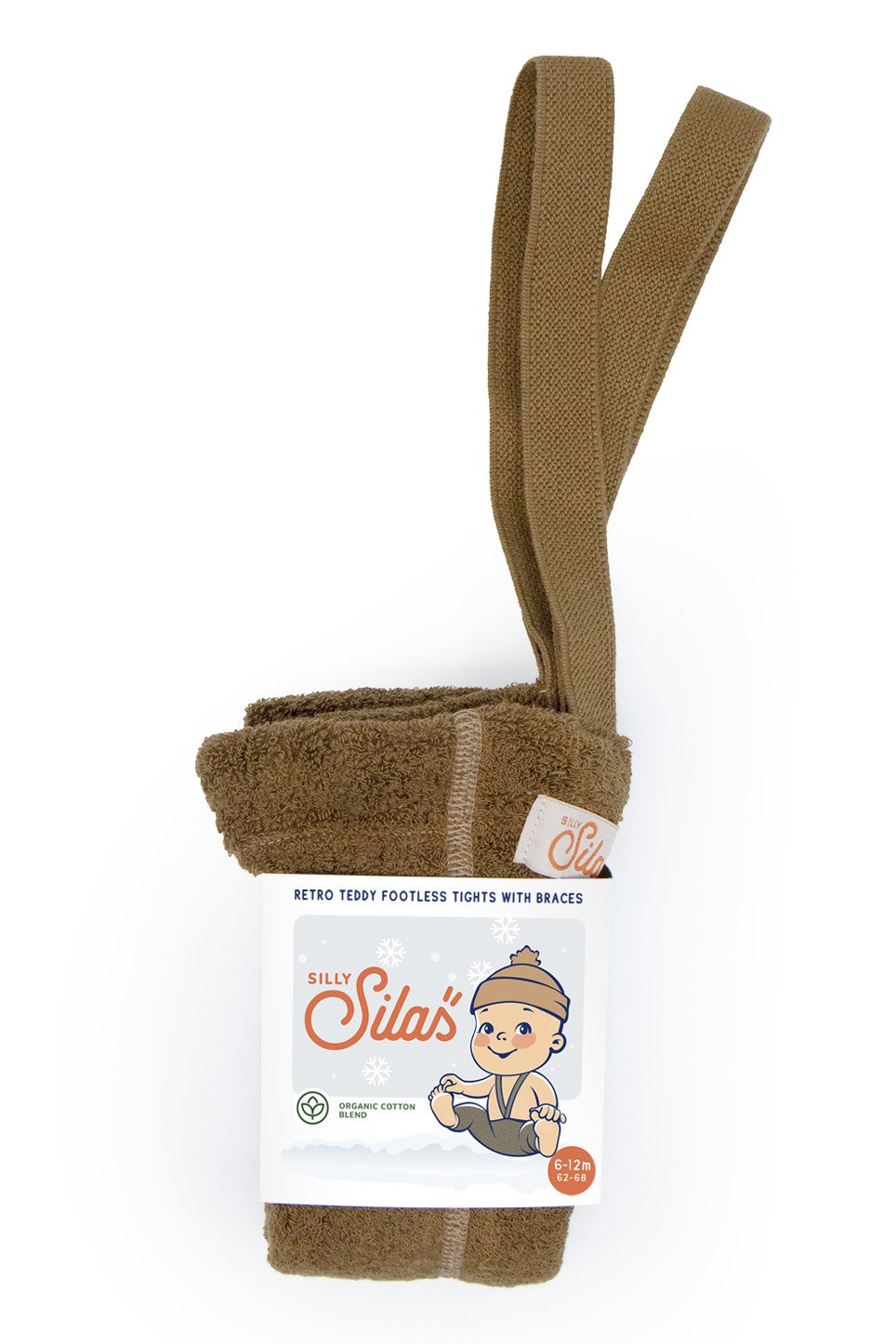 Teddy Warmy Footless Tights - Acorn Brown